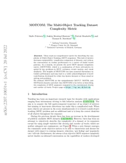 MOTCOM: The Multi-Object Tracking Dataset Complexity Metric