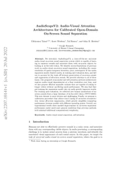 AudioScopeV2: Audio-Visual Attention Architectures for Calibrated
  Open-Domain On-Screen Sound Separation