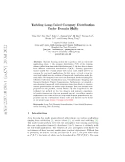 Tackling Long-Tailed Category Distribution Under Domain Shifts