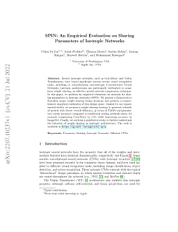 SPIN: An Empirical Evaluation on Sharing Parameters of Isotropic
  Networks