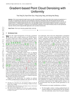 Gradient-based Point Cloud Denoising with Uniformity