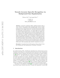 Towards Accurate Open-Set Recognition via Background-Class
  Regularization