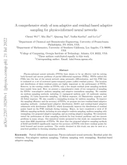 A comprehensive study of non-adaptive and residual-based adaptive
  sampling for physics-informed neural networks
