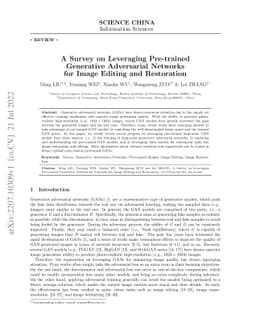 A Survey on Leveraging Pre-trained Generative Adversarial Networks for
  Image Editing and Restoration