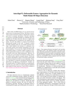 AutoAlignV2: Deformable Feature Aggregation for Dynamic Multi-Modal 3D
  Object Detection