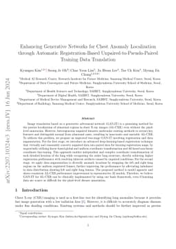 Enhancing Generative Networks for Chest Anomaly Localization through
  Automatic Registration-Based Unpaired-to-Pseudo-Paired Training Data
  Translation