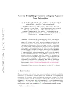 Pose for Everything: Towards Category-Agnostic Pose Estimation