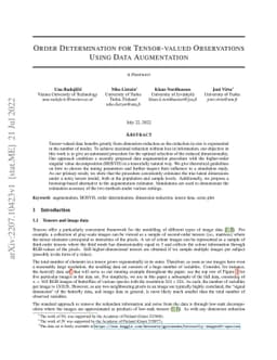Order Determination for Tensor-valued Observations Using Data
  Augmentation