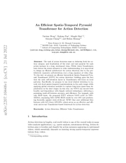 An Efficient Spatio-Temporal Pyramid Transformer for Action Detection