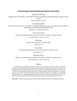 Clustering constrained on linear networks