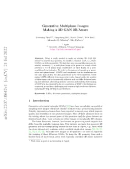 Generative Multiplane Images: Making a 2D GAN 3D-Aware