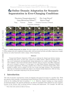 Online Domain Adaptation for Semantic Segmentation in Ever-Changing
  Conditions