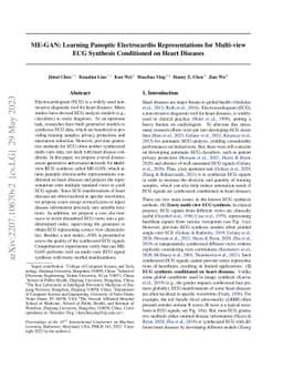 ME-GAN: Learning Panoptic Electrocardio Representations for Multi-view
  ECG Synthesis Conditioned on Heart Diseases