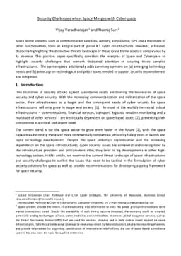 Security Challenges when Space Merges with Cyberspace
