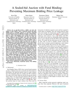 A Sealed-bid Auction with Fund Binding: Preventing Maximum Bidding Price
  Leakage