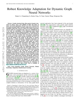 Robust Knowledge Adaptation for Dynamic Graph Neural Networks