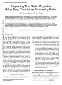 Respecting Time Series Properties Makes Deep Time Series Forecasting
  Perfect