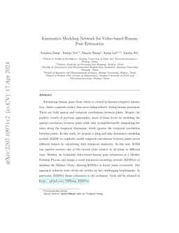 Kinematics Modeling Network for Video-based Human Pose Estimation