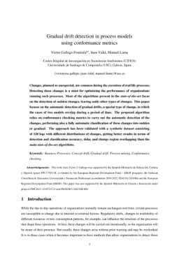 Gradual Drift Detection in Process Models Using Conformance Metrics