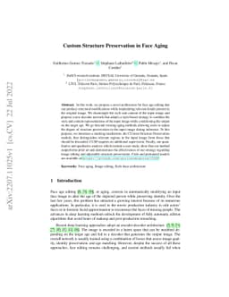 Custom Structure Preservation in Face Aging