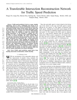 A Transferable Intersection Reconstruction Network for Traffic Speed
  Prediction