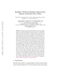 RealFlow: EM-based Realistic Optical Flow Dataset Generation from Videos