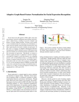 Adaptive Graph-Based Feature Normalization for Facial Expression
  Recognition