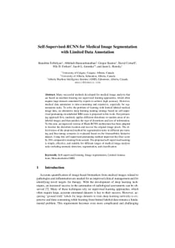 Self-Supervised-RCNN for Medical Image Segmentation with Limited Data
  Annotation
