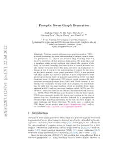Panoptic Scene Graph Generation