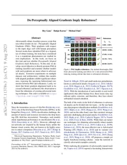 Do Perceptually Aligned Gradients Imply Adversarial Robustness?