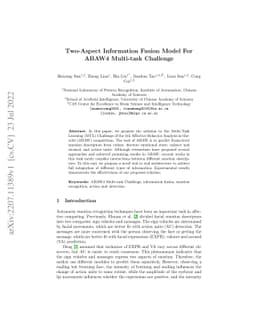 Two-Aspect Information Fusion Model For ABAW4 Multi-task Challenge