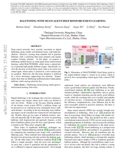 Halftoning with Multi-Agent Deep Reinforcement Learning