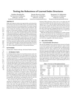 Testing the Robustness of Learned Index Structures