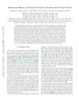 Boosting the Efficiency of Parametric Detection with Hierarchical Neural
  Networks