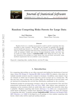 Random Competing Risks Forests for Large Data