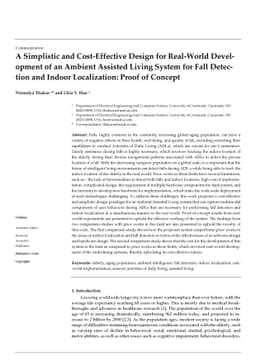A Simplistic and Cost-Effective Design for Real-World Development of an
  Ambient Assisted Living System for Fall Detection and Indoor Localization:
  Proof of Concept