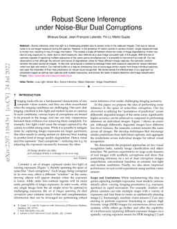 Robust Scene Inference under Noise-Blur Dual Corruptions