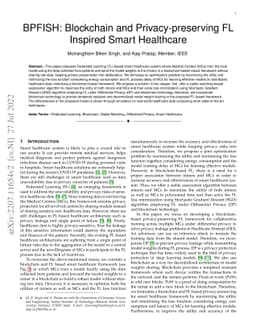 BPFISH: Blockchain and Privacy-preserving FL Inspired Smart Healthcare