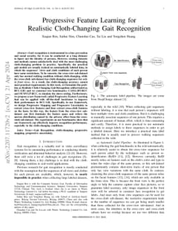 Progressive Feature Learning for Realistic Cloth-Changing Gait
  Recognition