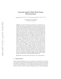 Semantic-guided Multi-Mask Image Harmonization
