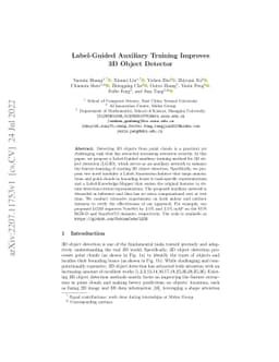 Label-Guided Auxiliary Training Improves 3D Object Detector