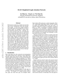 SGAT: Simplicial Graph Attention Network