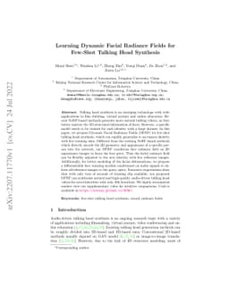 Learning Dynamic Facial Radiance Fields for Few-Shot Talking Head
  Synthesis