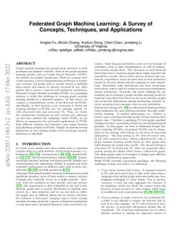 Federated Graph Machine Learning: A Survey of Concepts, Techniques, and
  Applications