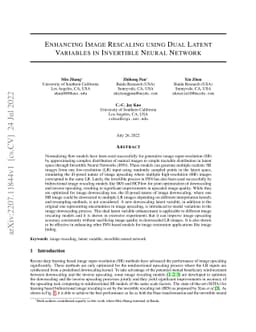 Enhancing Image Rescaling using Dual Latent Variables in Invertible
  Neural Network