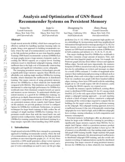 Analysis and Optimization of GNN-Based Recommender Systems on Persistent
  Memory