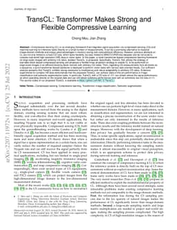 TransCL: Transformer Makes Strong and Flexible Compressive Learning
