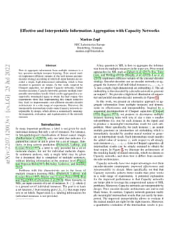 Effective and Interpretable Information Aggregation with Capacity
  Networks