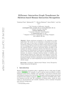IGFormer: Interaction Graph Transformer for Skeleton-based Human
  Interaction Recognition