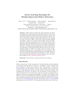 Active Learning Strategies for Weakly-supervised Object Detection